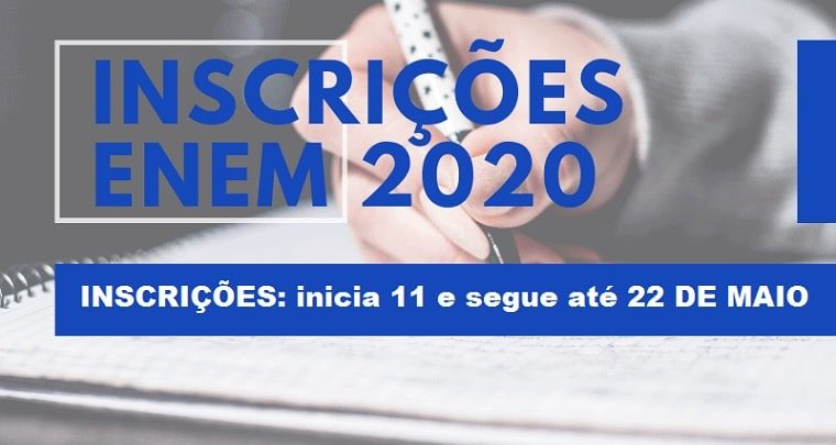 Inscrições para o Enem 2020 começam na próxima segunda-feira -