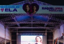Raquel e Priscila acompanham montagem da convenção deste domingo