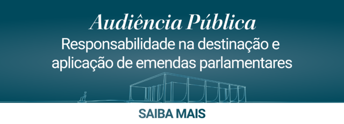 Banner da audiência pública