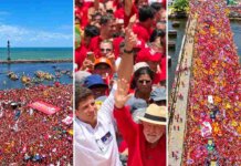 Lula vem a Pernambuco e, no Recife, manda um recado para todo o estado: quem está com Lula está com João Campos