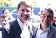 Simão Durando e Fernando Filho participam de encontro com Flávio Bolsonaro em Brasília